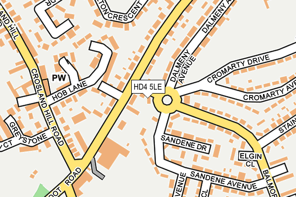 HD4 5LE map - OS OpenMap – Local (Ordnance Survey)