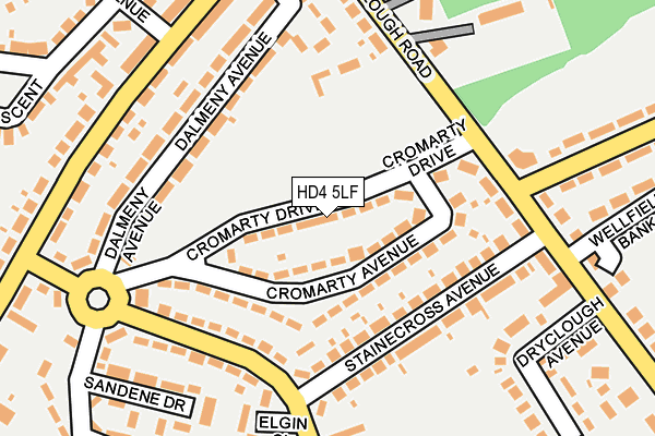 HD4 5LF map - OS OpenMap – Local (Ordnance Survey)