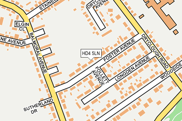 HD4 5LN map - OS OpenMap – Local (Ordnance Survey)