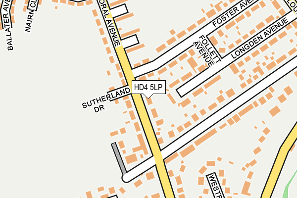 HD4 5LP map - OS OpenMap – Local (Ordnance Survey)