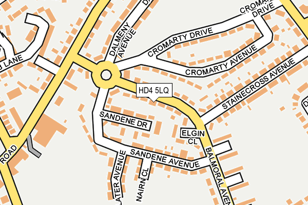 HD4 5LQ map - OS OpenMap – Local (Ordnance Survey)