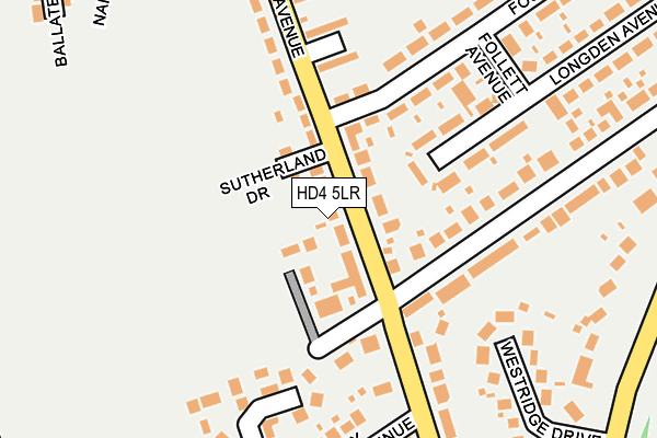 HD4 5LR map - OS OpenMap – Local (Ordnance Survey)