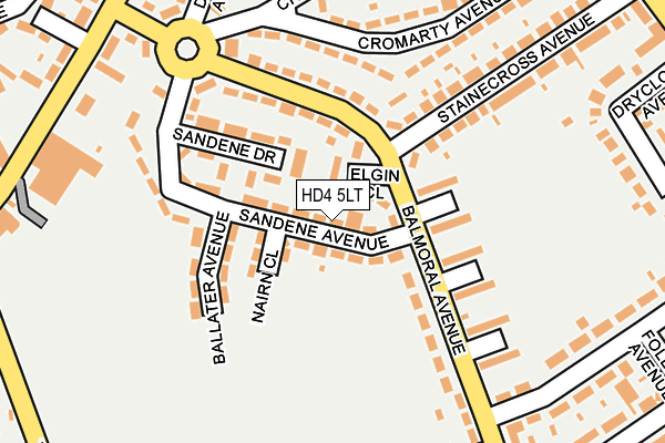 HD4 5LT map - OS OpenMap – Local (Ordnance Survey)