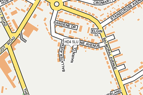 HD4 5LU map - OS OpenMap – Local (Ordnance Survey)