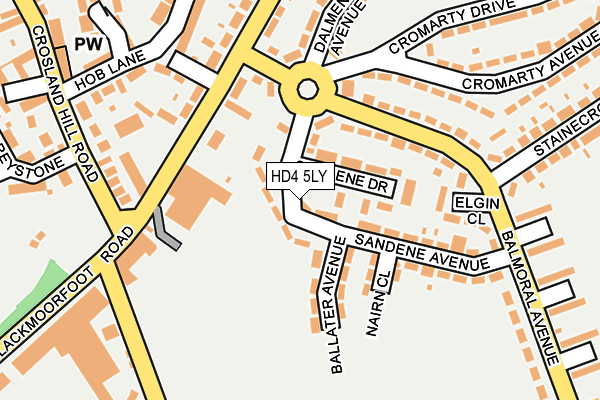 HD4 5LY map - OS OpenMap – Local (Ordnance Survey)