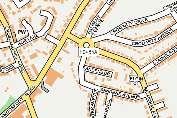 HD4 5NA map - OS OpenMap – Local (Ordnance Survey)