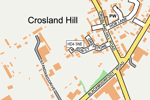 HD4 5NE map - OS OpenMap – Local (Ordnance Survey)