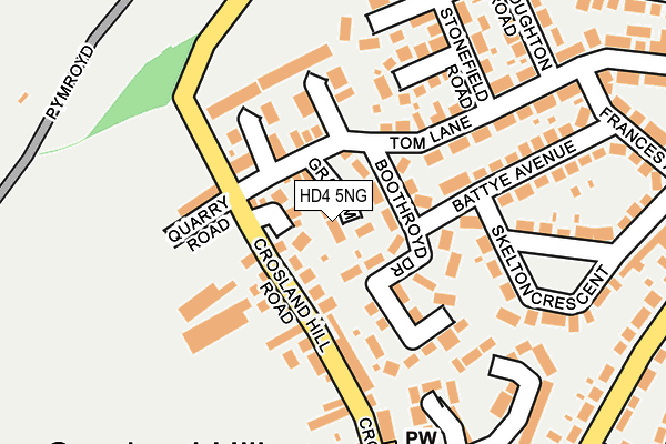 HD4 5NG map - OS OpenMap – Local (Ordnance Survey)