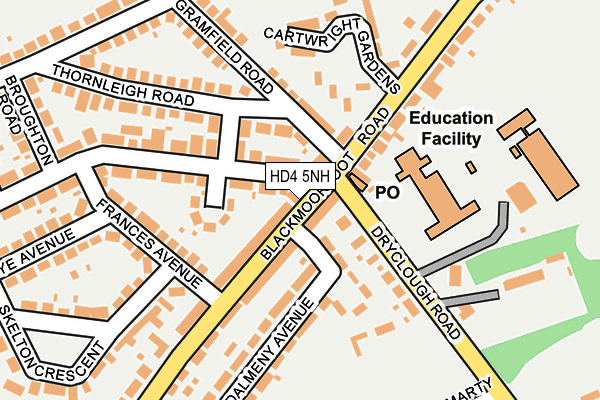HD4 5NH map - OS OpenMap – Local (Ordnance Survey)