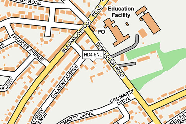 HD4 5NL map - OS OpenMap – Local (Ordnance Survey)