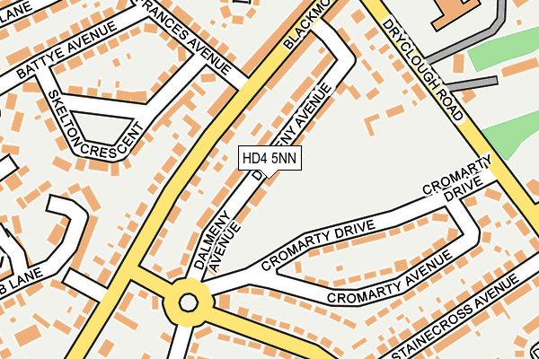 HD4 5NN map - OS OpenMap – Local (Ordnance Survey)