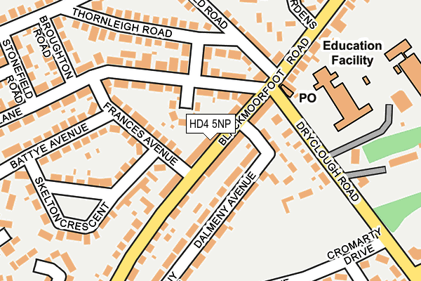 HD4 5NP map - OS OpenMap – Local (Ordnance Survey)