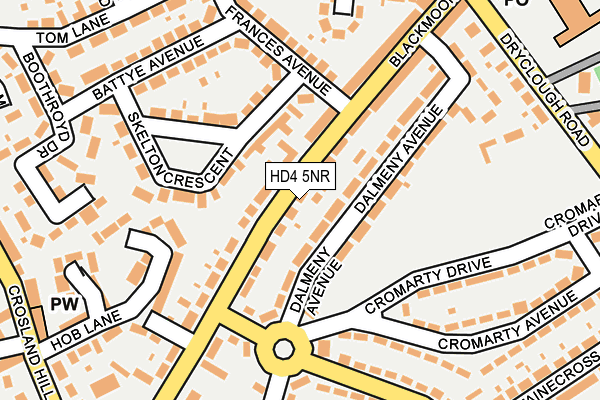 HD4 5NR map - OS OpenMap – Local (Ordnance Survey)