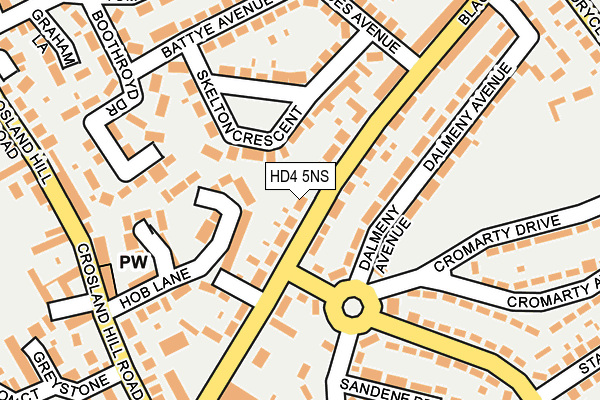 HD4 5NS map - OS OpenMap – Local (Ordnance Survey)