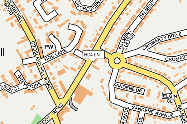 HD4 5NT map - OS OpenMap – Local (Ordnance Survey)