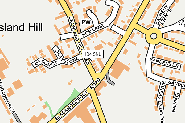 HD4 5NU map - OS OpenMap – Local (Ordnance Survey)
