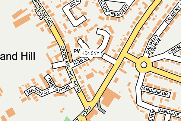 HD4 5NY map - OS OpenMap – Local (Ordnance Survey)