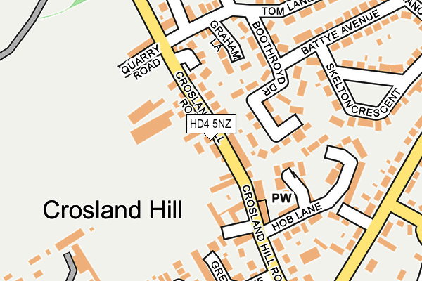 HD4 5NZ map - OS OpenMap – Local (Ordnance Survey)