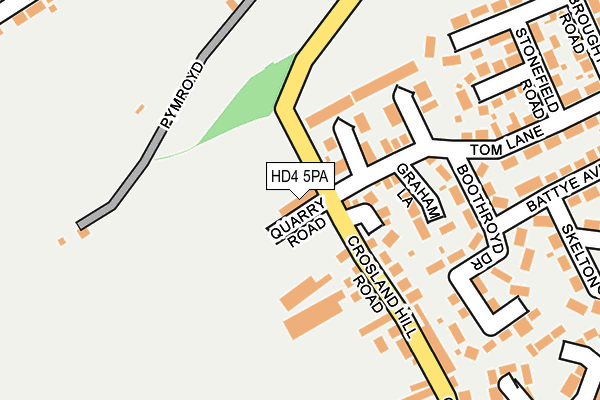 HD4 5PA map - OS OpenMap – Local (Ordnance Survey)