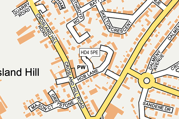 HD4 5PE map - OS OpenMap – Local (Ordnance Survey)