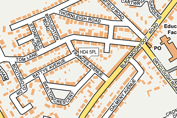 HD4 5PL map - OS OpenMap – Local (Ordnance Survey)