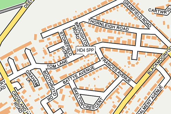 HD4 5PP map - OS OpenMap – Local (Ordnance Survey)