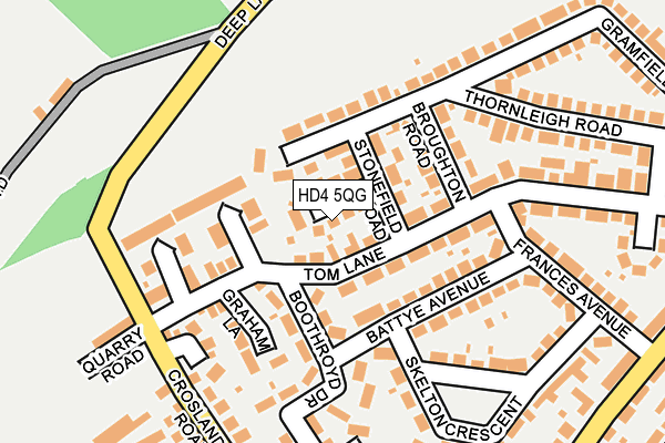 HD4 5QG map - OS OpenMap – Local (Ordnance Survey)