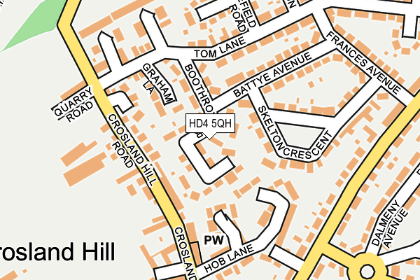 HD4 5QH map - OS OpenMap – Local (Ordnance Survey)