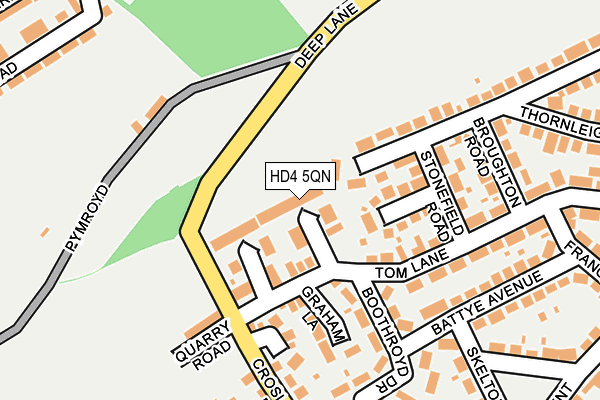 HD4 5QN map - OS OpenMap – Local (Ordnance Survey)