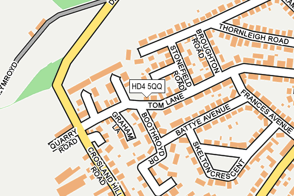 HD4 5QQ map - OS OpenMap – Local (Ordnance Survey)