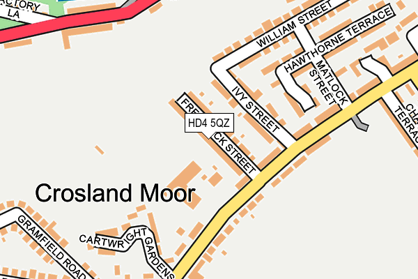 HD4 5QZ map - OS OpenMap – Local (Ordnance Survey)