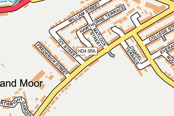 HD4 5RA map - OS OpenMap – Local (Ordnance Survey)