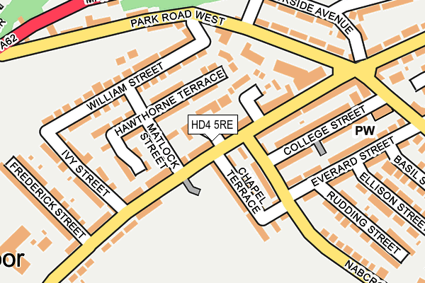 HD4 5RE map - OS OpenMap – Local (Ordnance Survey)