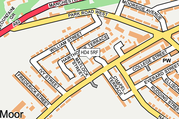 HD4 5RF map - OS OpenMap – Local (Ordnance Survey)