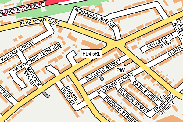 HD4 5RL map - OS OpenMap – Local (Ordnance Survey)