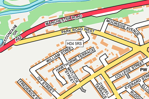 HD4 5RS map - OS OpenMap – Local (Ordnance Survey)