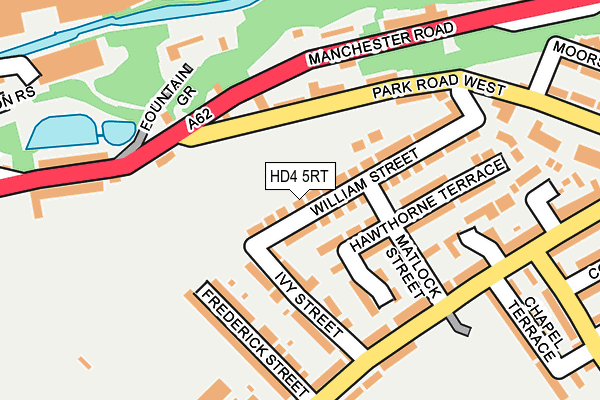 HD4 5RT map - OS OpenMap – Local (Ordnance Survey)