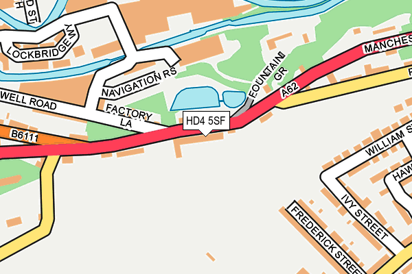 HD4 5SF map - OS OpenMap – Local (Ordnance Survey)