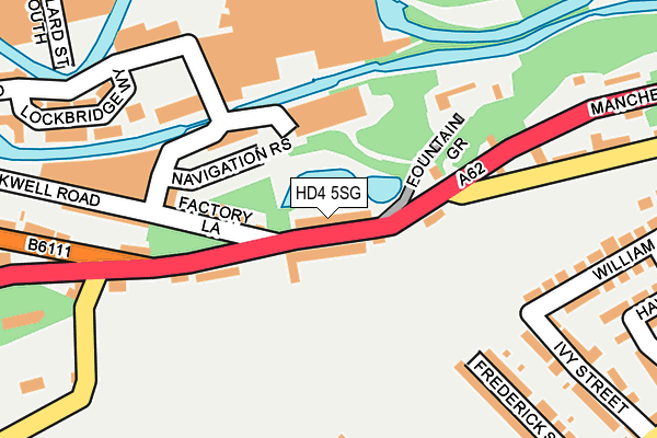 HD4 5SG map - OS OpenMap – Local (Ordnance Survey)