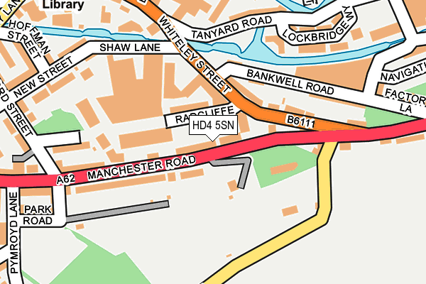 HD4 5SN map - OS OpenMap – Local (Ordnance Survey)