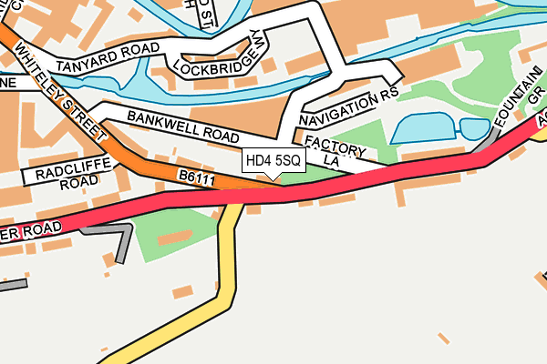 HD4 5SQ map - OS OpenMap – Local (Ordnance Survey)
