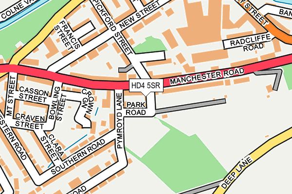 HD4 5SR map - OS OpenMap – Local (Ordnance Survey)