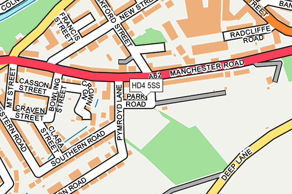 HD4 5SS map - OS OpenMap – Local (Ordnance Survey)