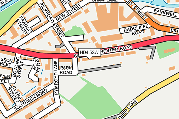 HD4 5SW map - OS OpenMap – Local (Ordnance Survey)