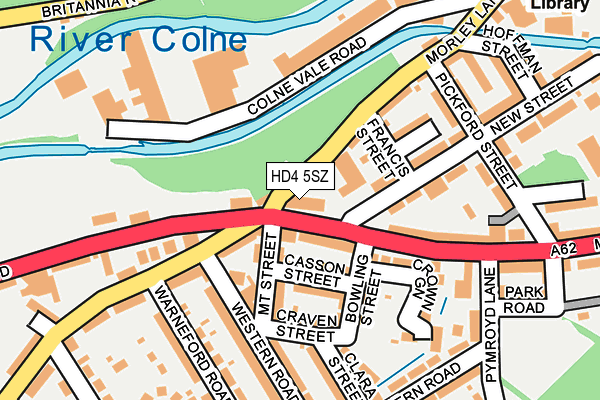 HD4 5SZ map - OS OpenMap – Local (Ordnance Survey)