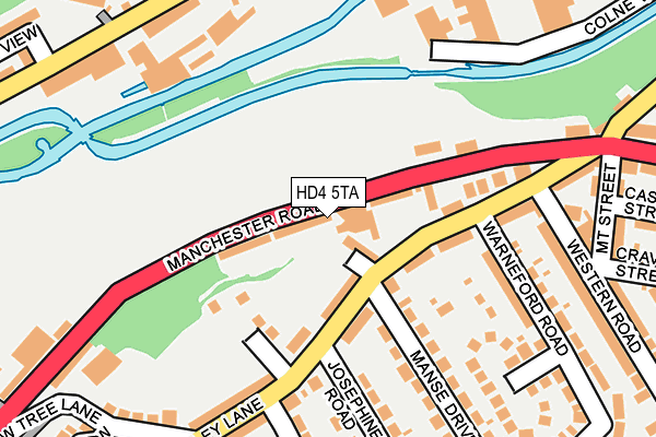 HD4 5TA map - OS OpenMap – Local (Ordnance Survey)