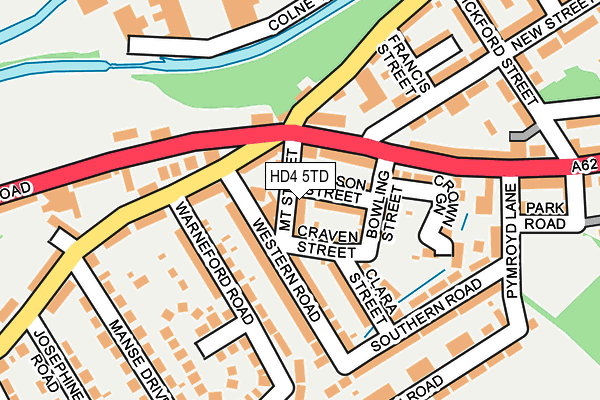 HD4 5TD map - OS OpenMap – Local (Ordnance Survey)