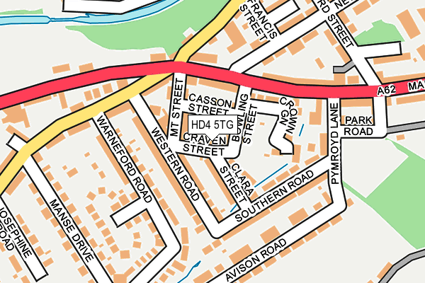 HD4 5TG map - OS OpenMap – Local (Ordnance Survey)