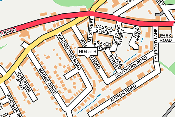 HD4 5TH map - OS OpenMap – Local (Ordnance Survey)