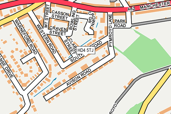 HD4 5TJ map - OS OpenMap – Local (Ordnance Survey)